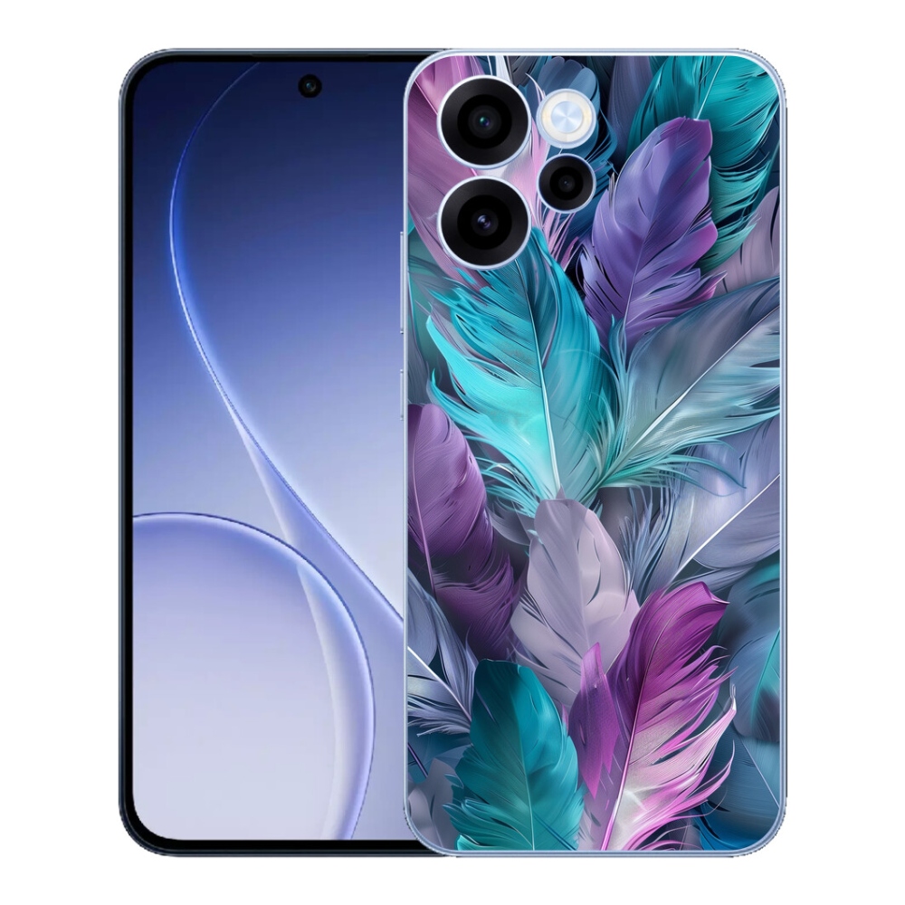 Gélový kryt mmCase na Oppo Reno 15 FS 5G - farebné perie 2
