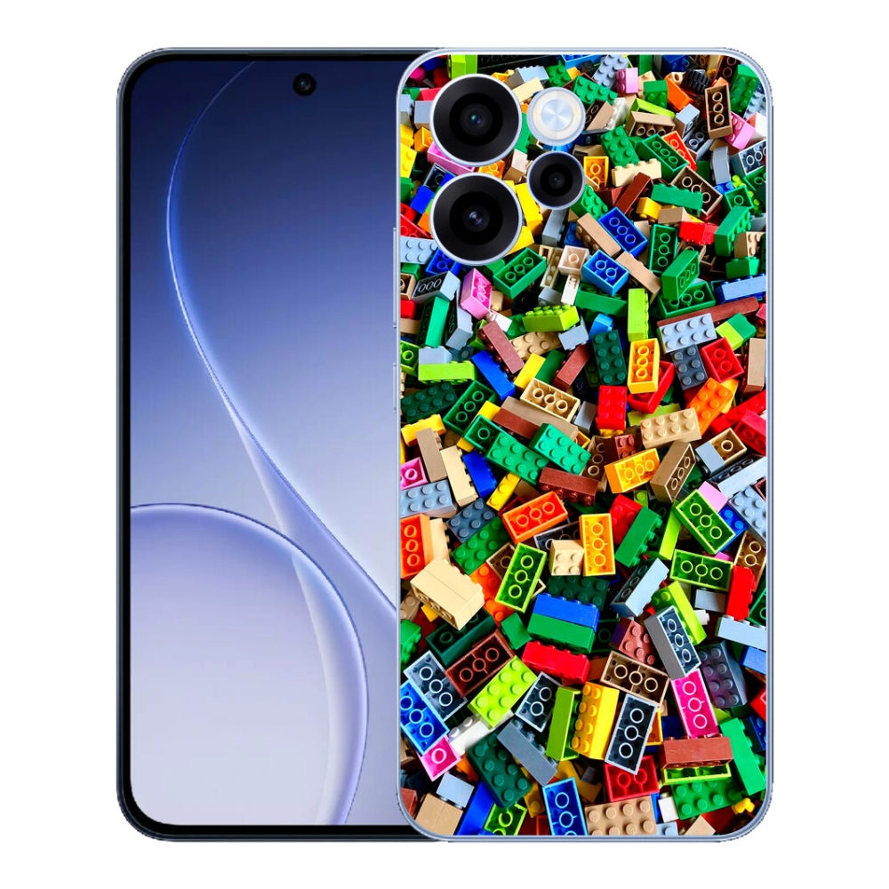 Gélový kryt mmCase na Oppo Reno 15 FS 5G - farebné stavebné kocky