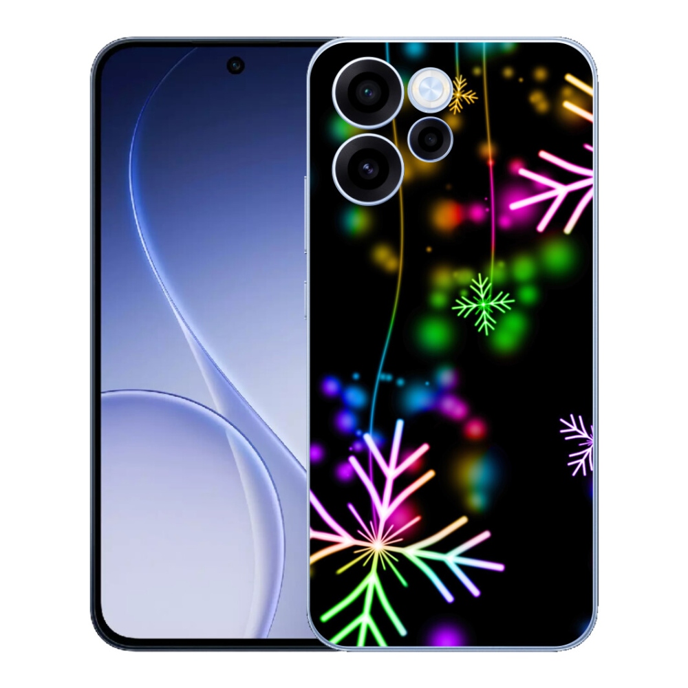 Gélový kryt mmCase na Oppo Reno 15 FS 5G - farebné vločky
