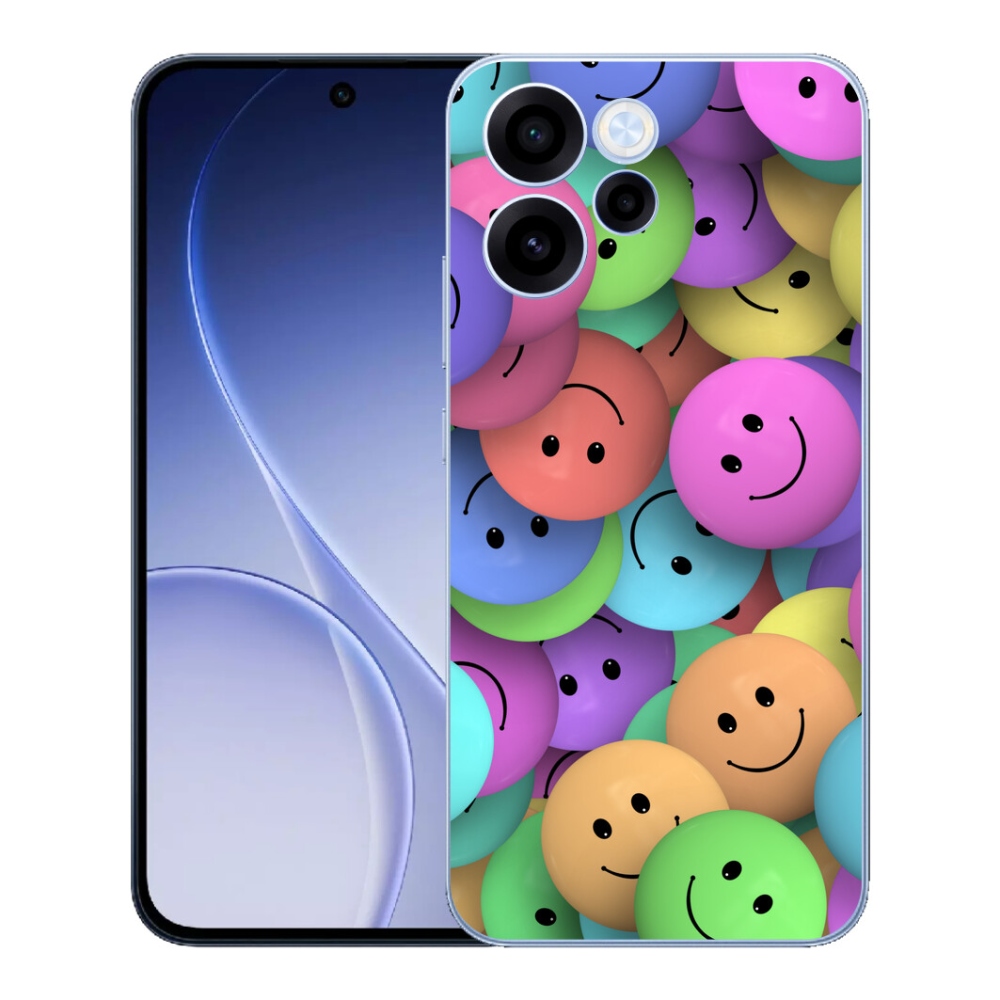 Gélový kryt mmCase na Oppo Reno 15 FS 5G - farební smajlíci