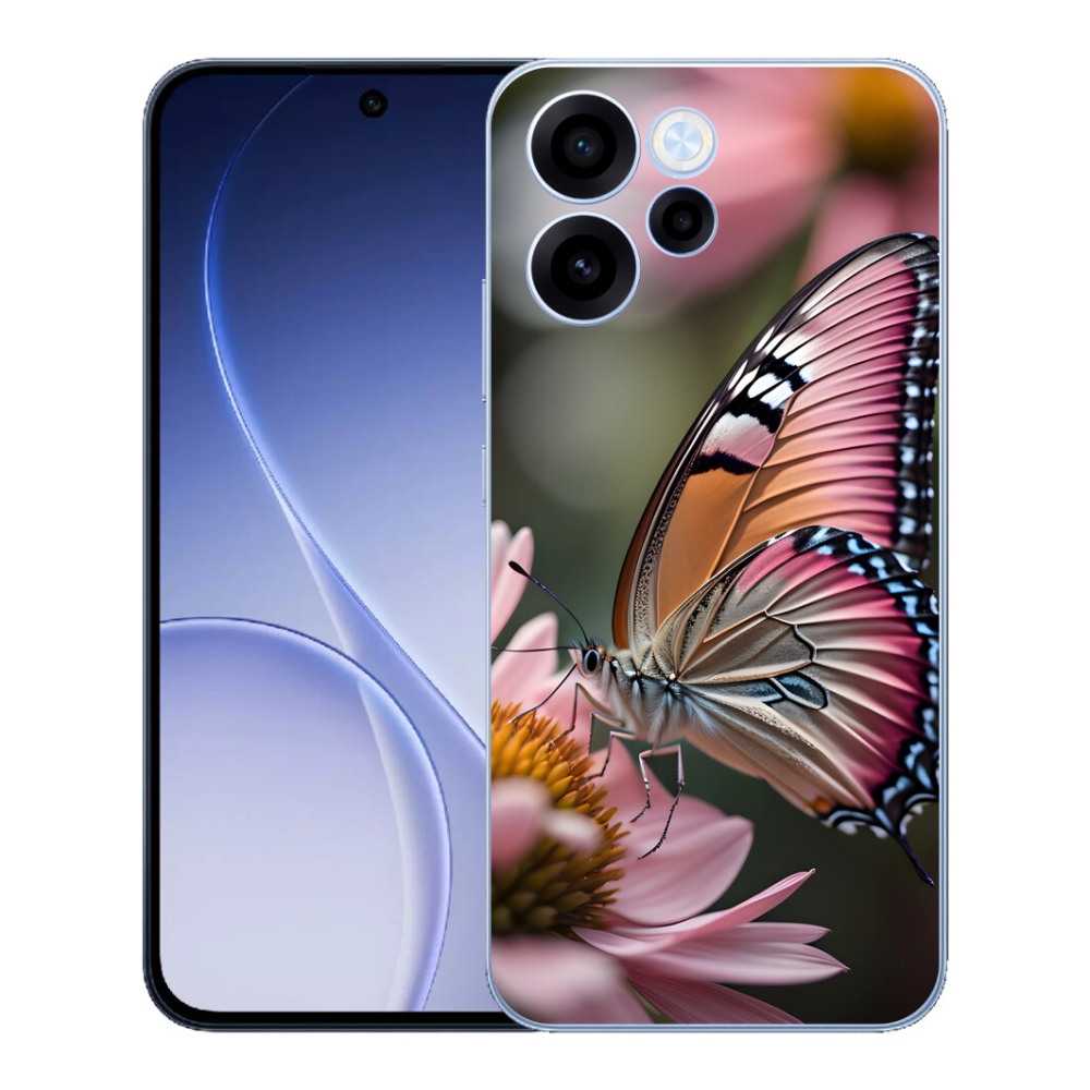 Gélový kryt mmCase na Oppo Reno 15 FS 5G - farebný motýľ