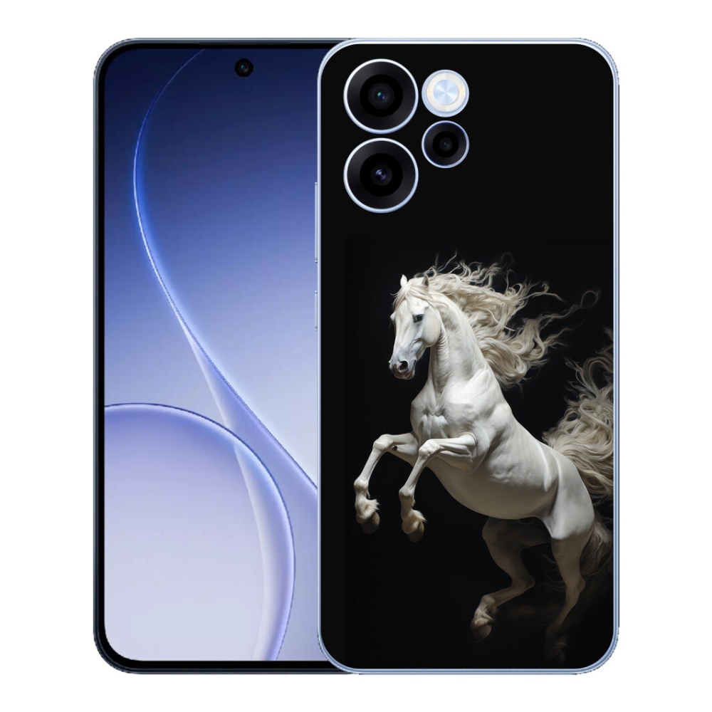 Gélový kryt mmCase na Oppo Reno 15 FS 5G - biely kôň 4