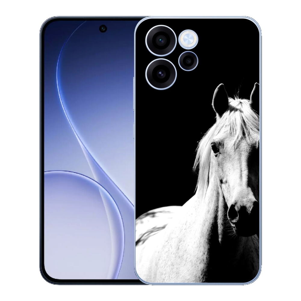 Gélový kryt mmCase na Oppo Reno 15 FS 5G - biely kôň 5