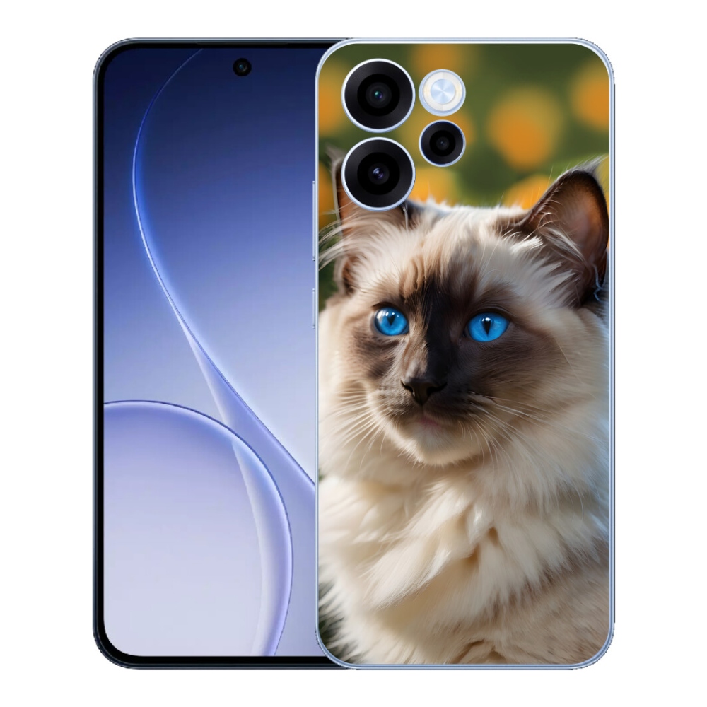 Gélový kryt mmCase na Oppo Reno 15 FS 5G - biely ragdoll