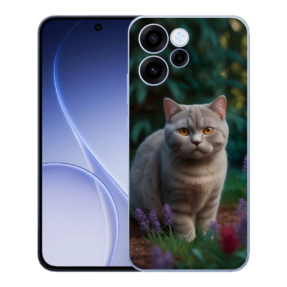 Gélový kryt mmCase na Oppo Reno 15 FS 5G - britská mačka