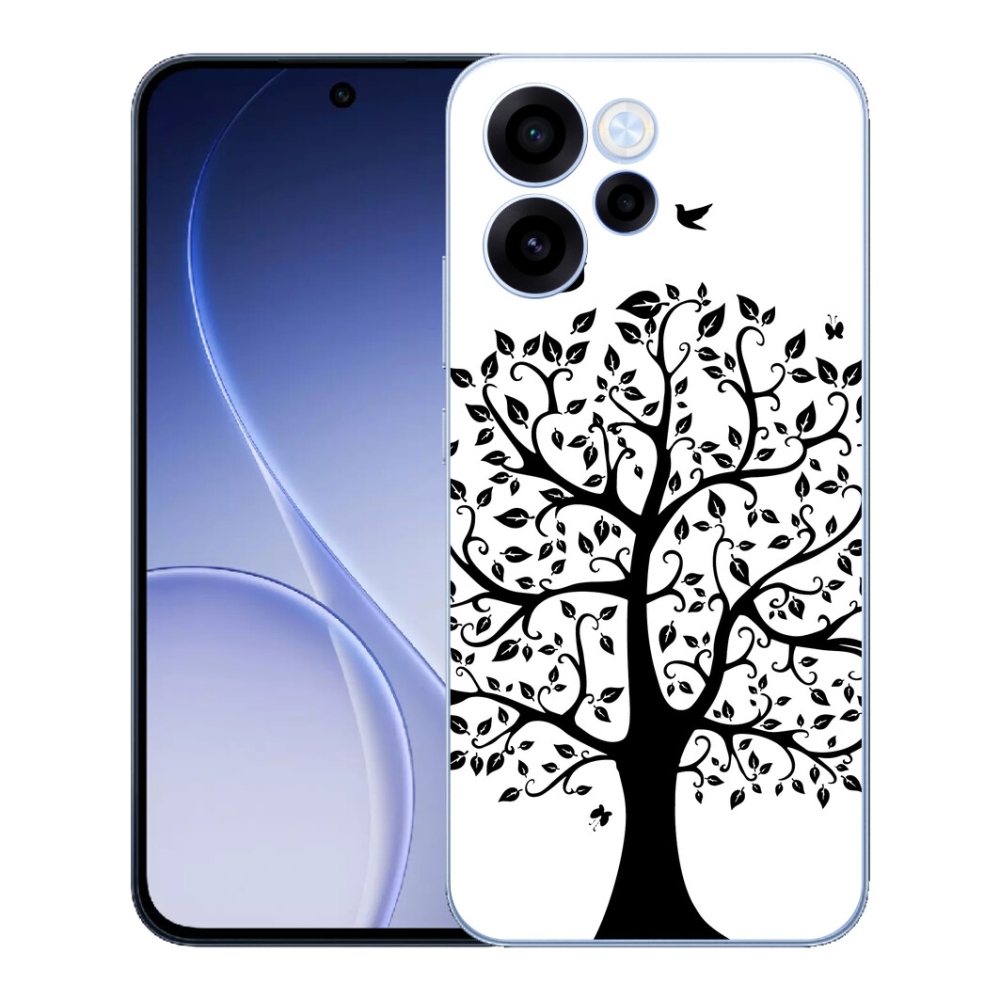 Gélový kryt mmCase na Oppo Reno 15 FS 5G - čiernobiely strom