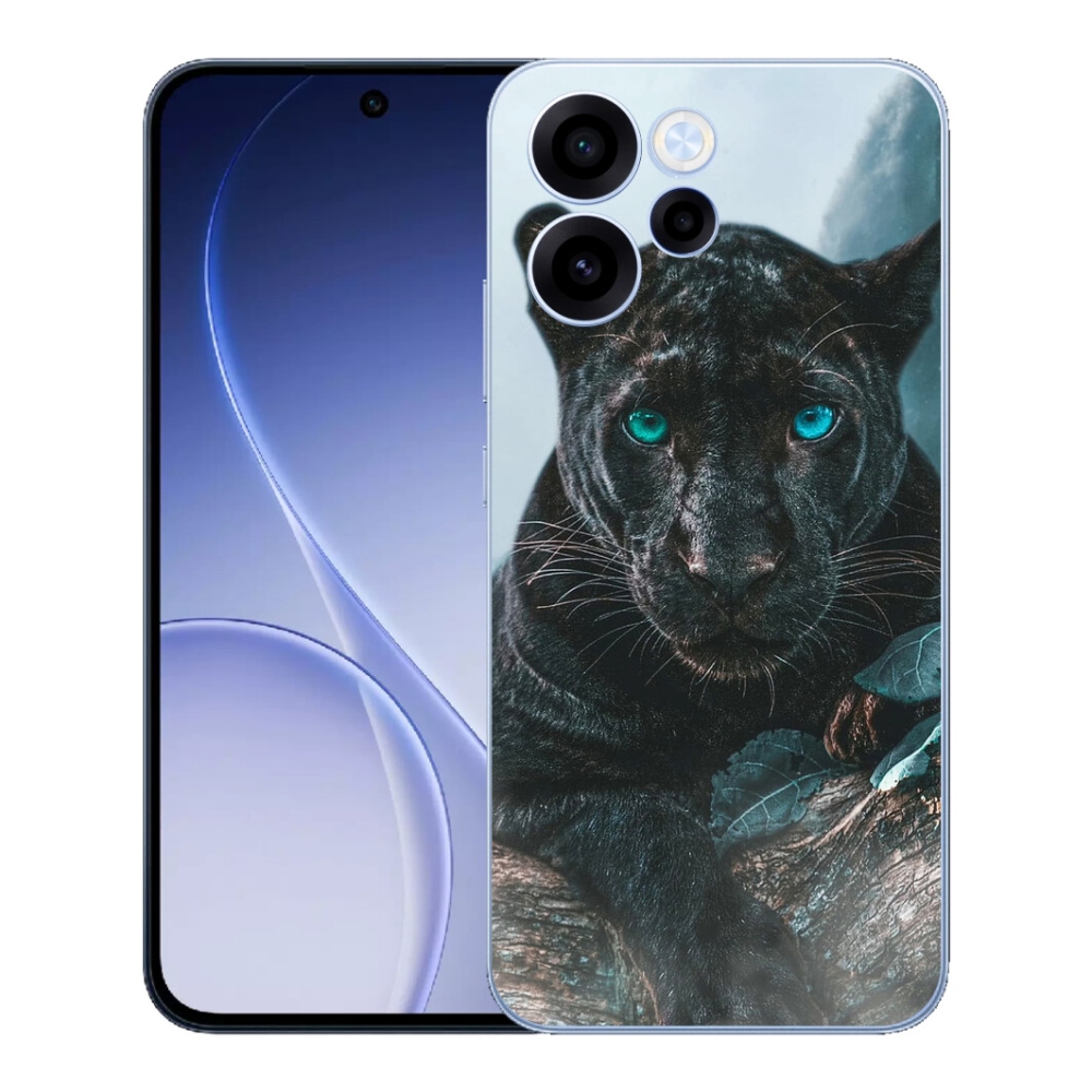 Gélový kryt mmCase na Oppo Reno 15 FS 5G - čierny panter