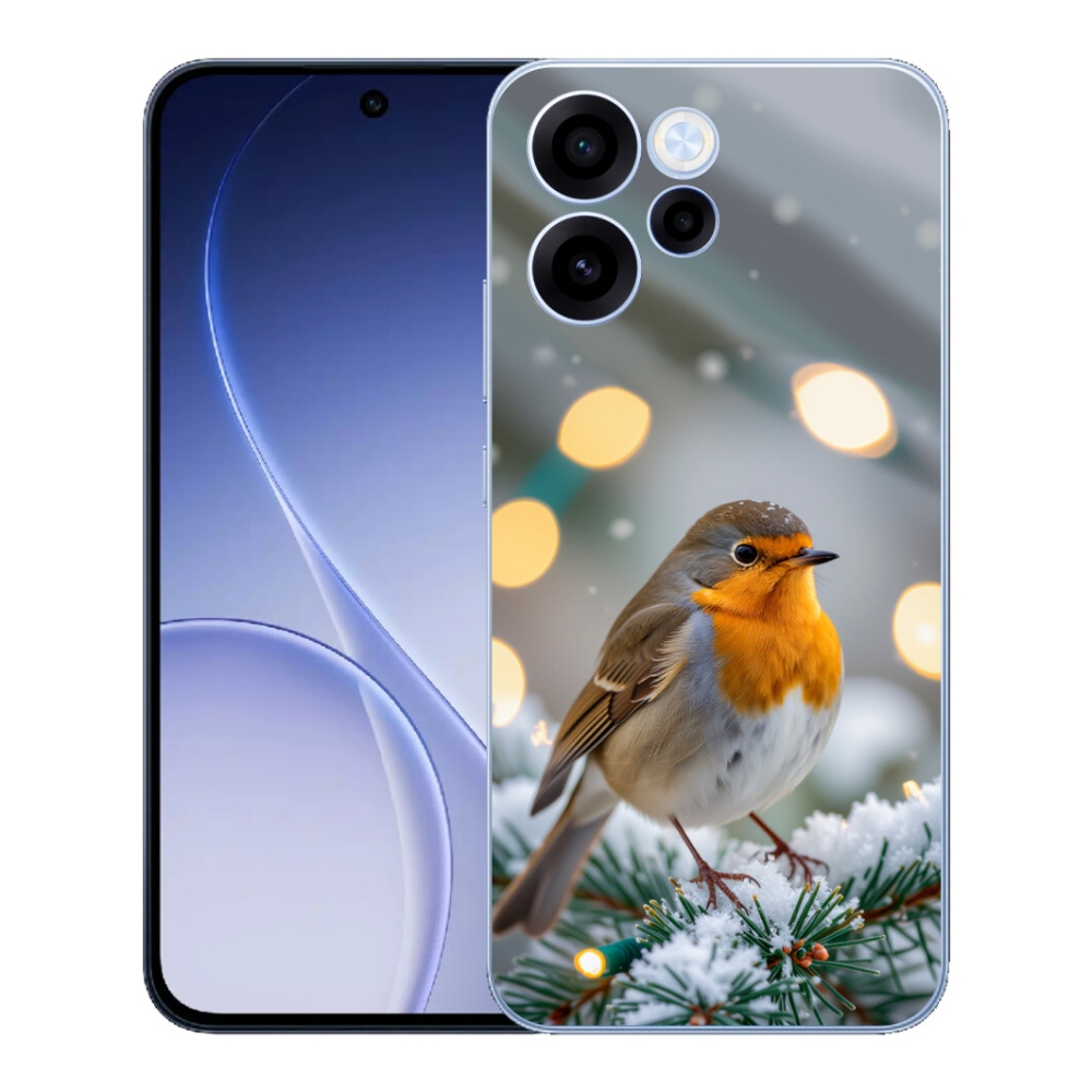 Gélový kryt mmCase na Oppo Reno 15 FS 5G - červienka v zime