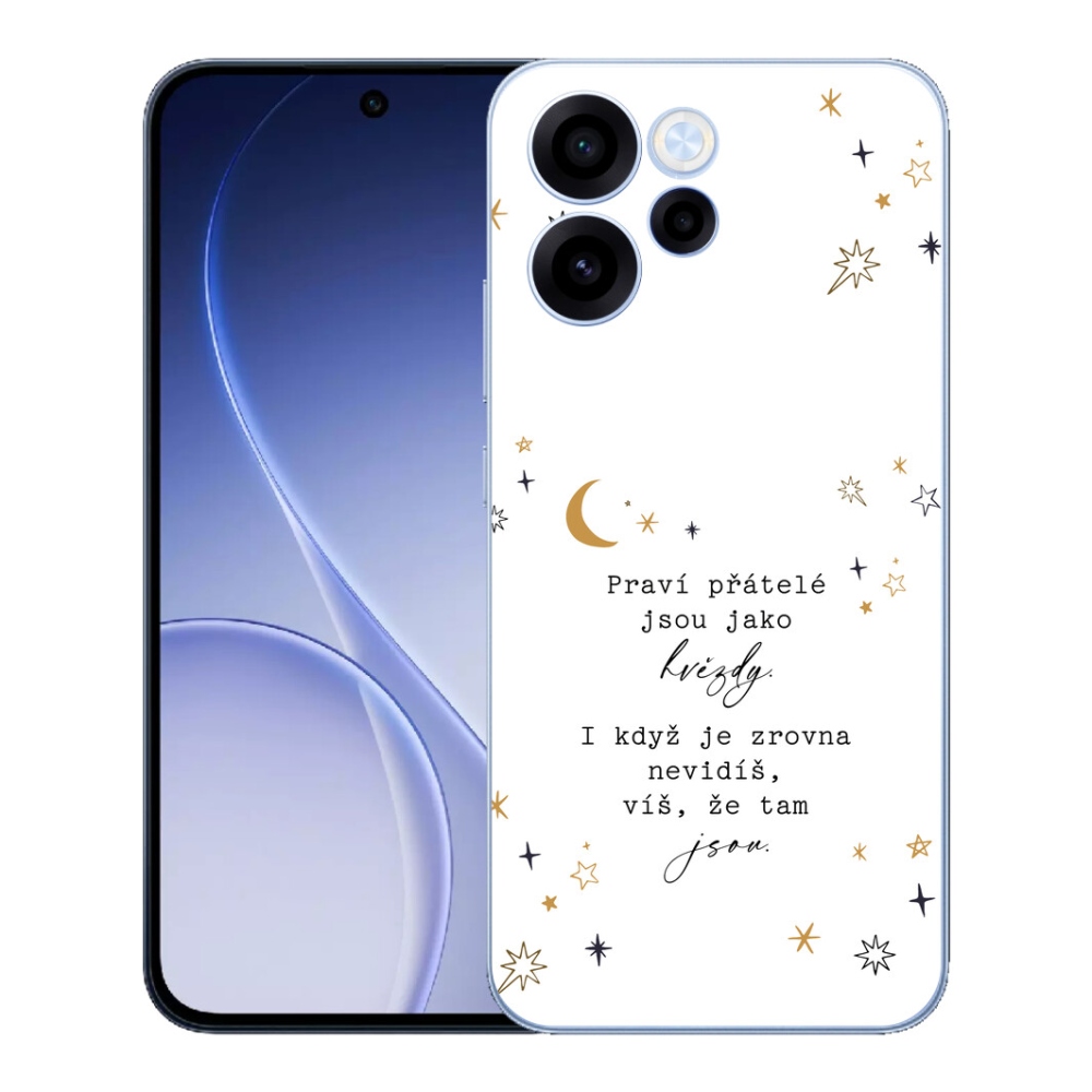 Gélový kryt mmCase na Oppo Reno 15 FS 5G - citát 6 biele pozadie