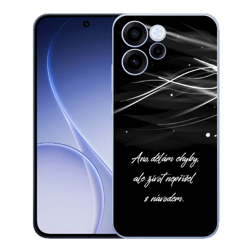 Gélový kryt mmCase na Oppo Reno 15 FS 5G - citát čierne pozadie