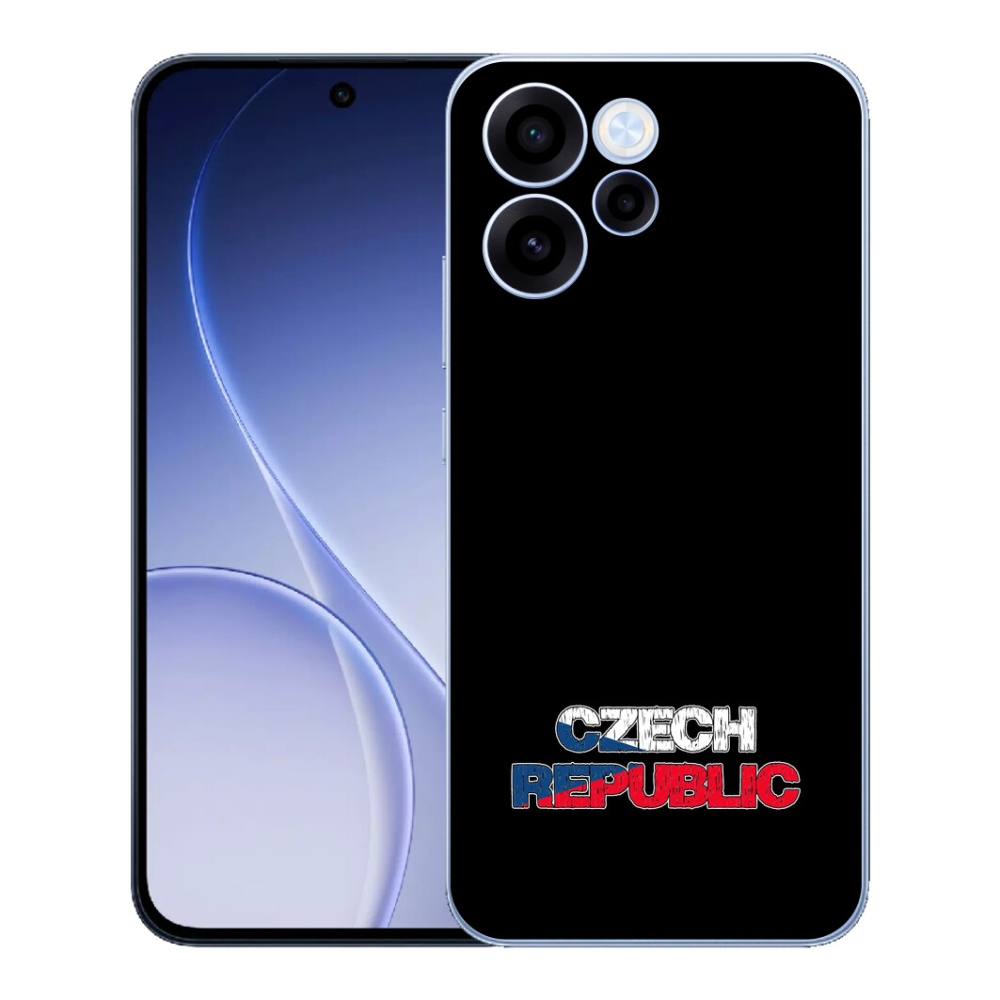 Gélový kryt mmCase na Oppo Reno 15 FS 5G - Slovak Republic čierne pozadie