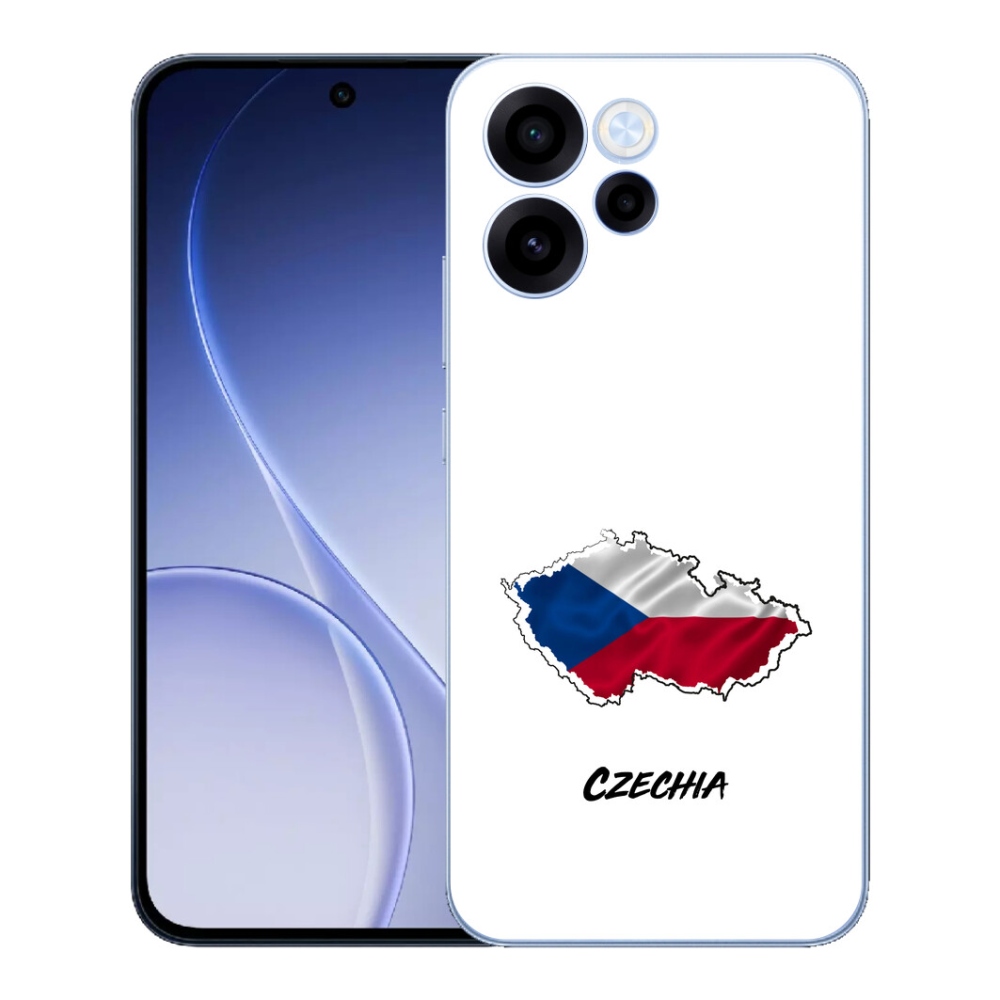 Gélový kryt mmCase na Oppo Reno 15 FS 5G - Slovakia biele pozadie