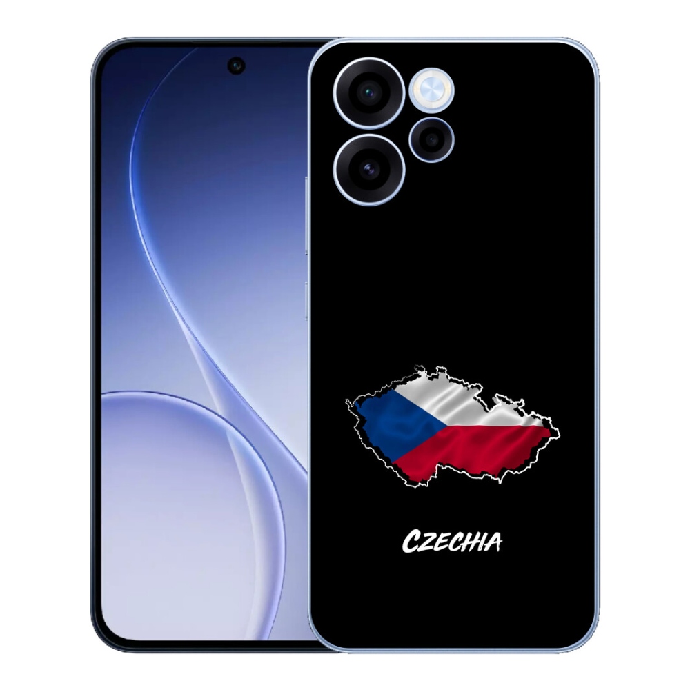 Gélový kryt mmCase na Oppo Reno 15 FS 5G - Slovakia čierne pozadie