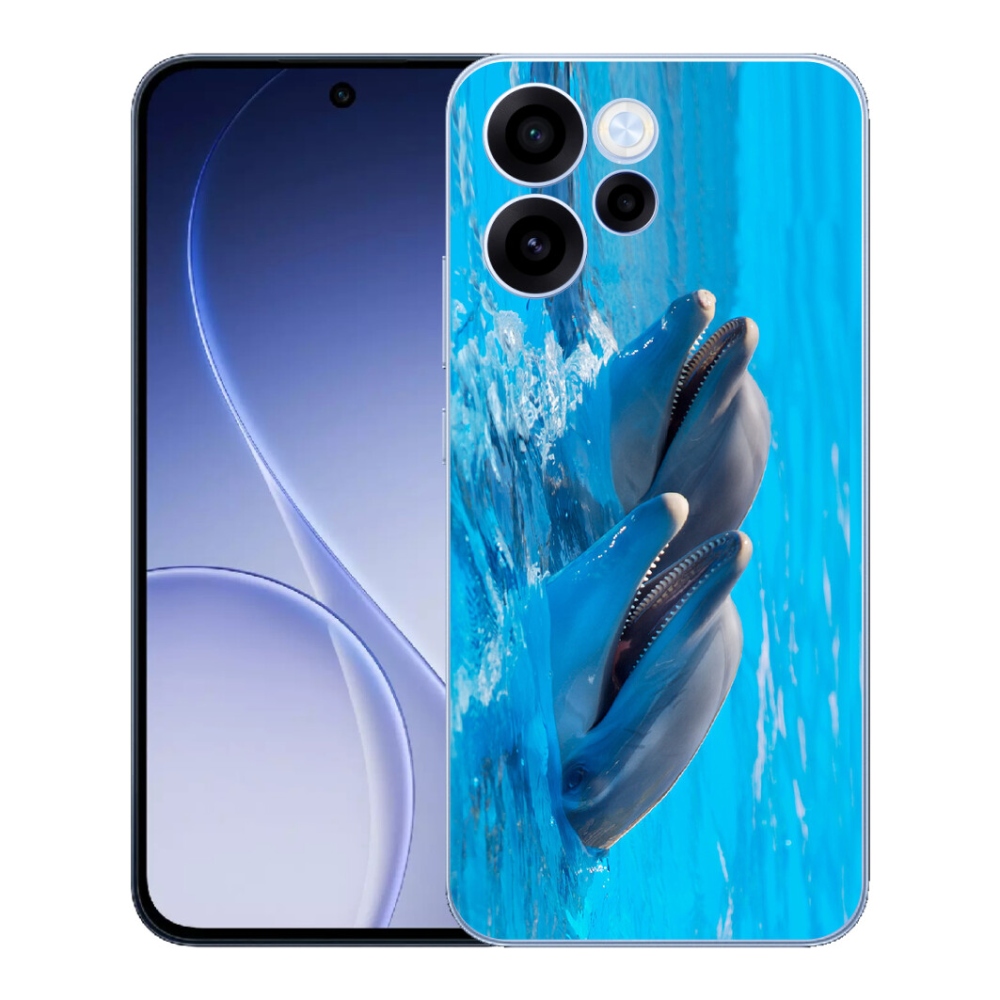 Gélový kryt mmCase na Oppo Reno 15 FS 5G - delfíny