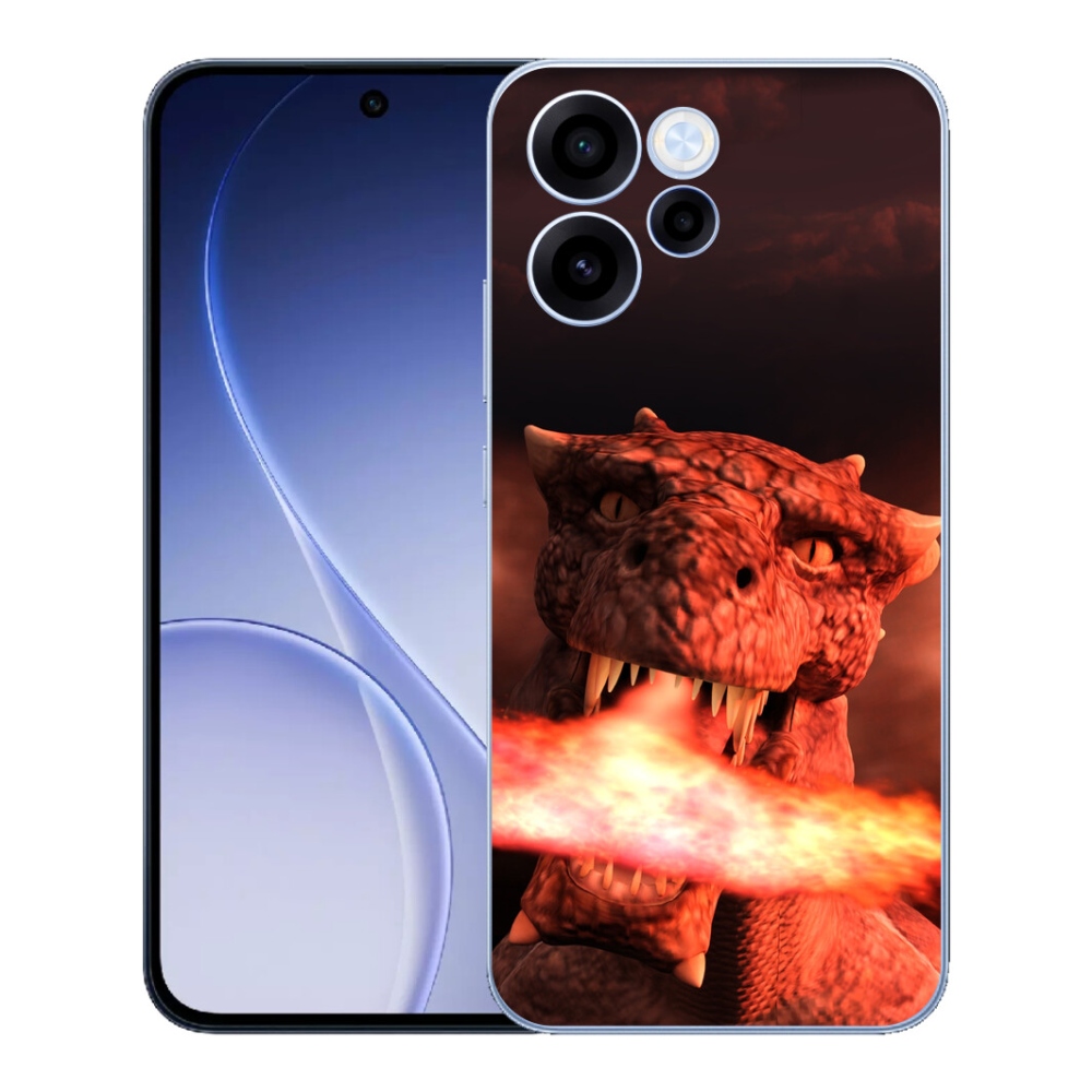 Gélový kryt mmCase na Oppo Reno 15 FS 5G - drak