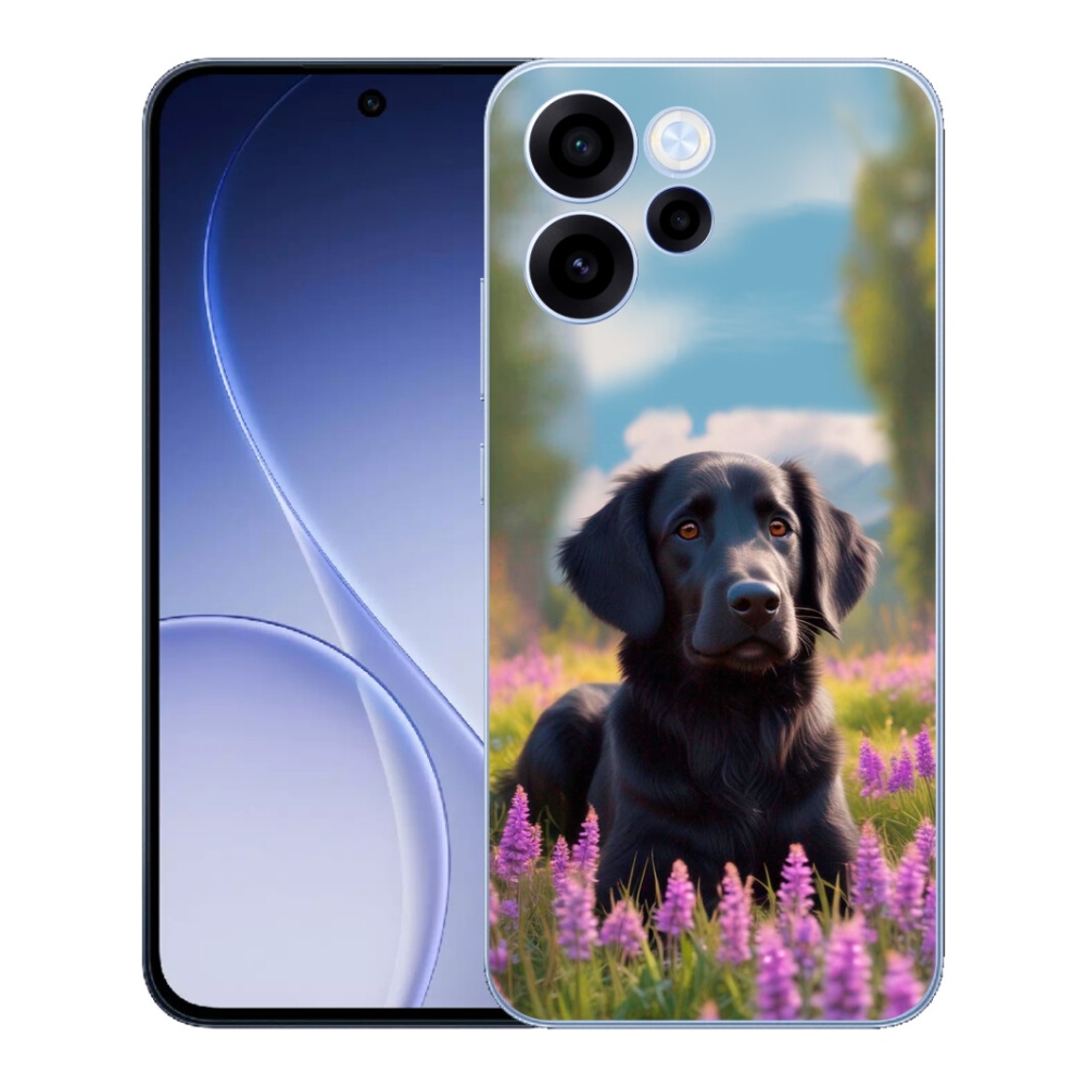 Gélový kryt mmCase na Oppo Reno 15 FS 5G - elegantný čierny retriever