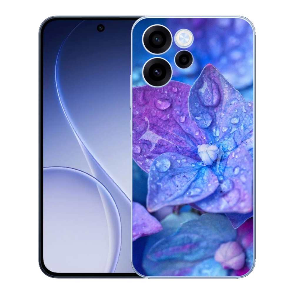 Gélový kryt mmCase na Oppo Reno 15 FS 5G - fialový kvet