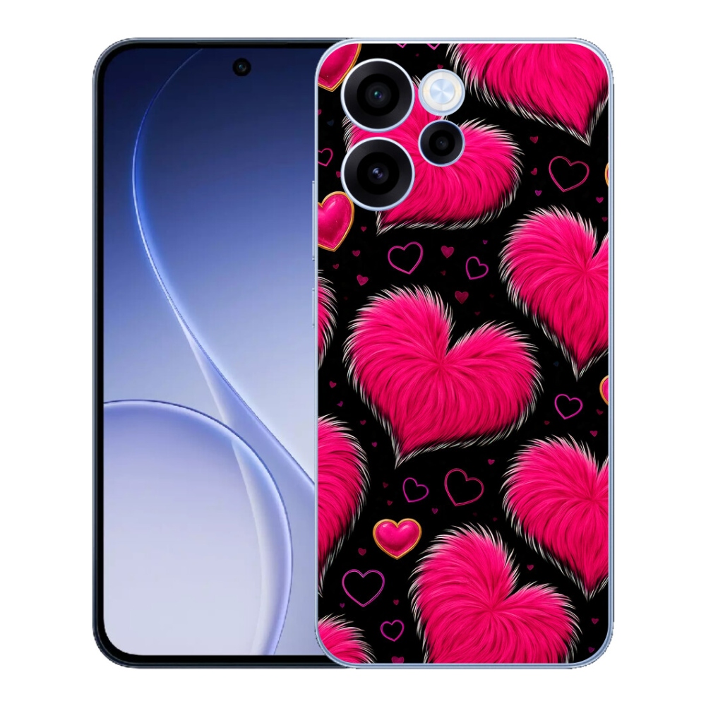 Gélový kryt mmCase na Oppo Reno 15 FS 5G - hebké srdce