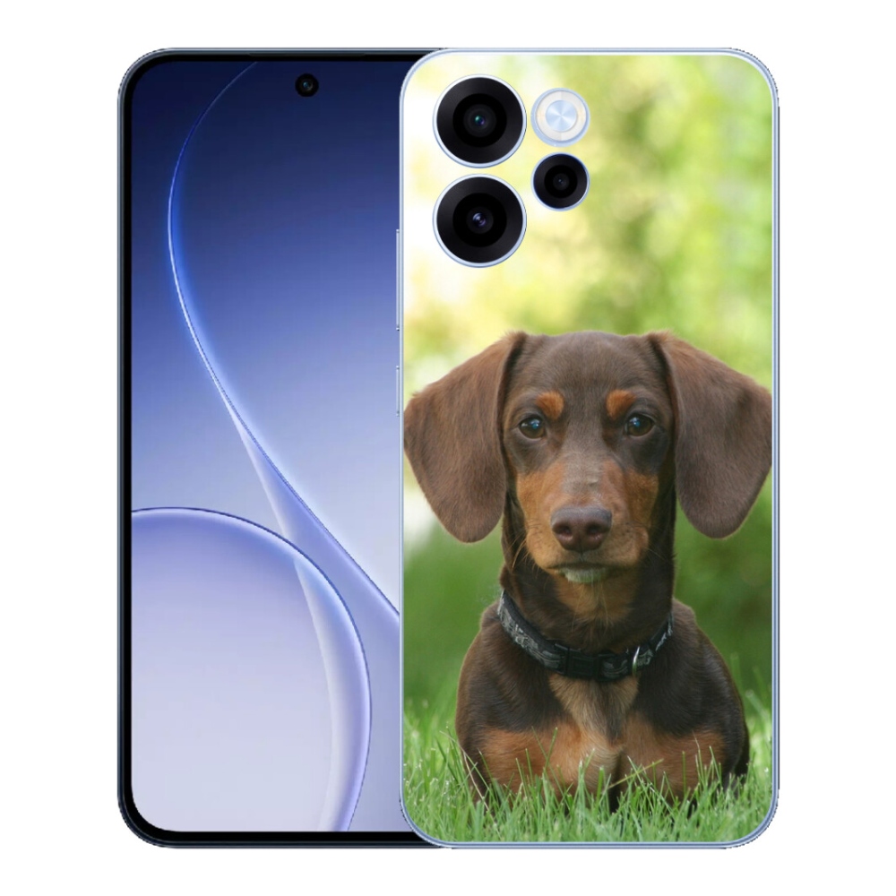 Gélový kryt mmCase na Oppo Reno 15 FS 5G - hnedý jazvečík