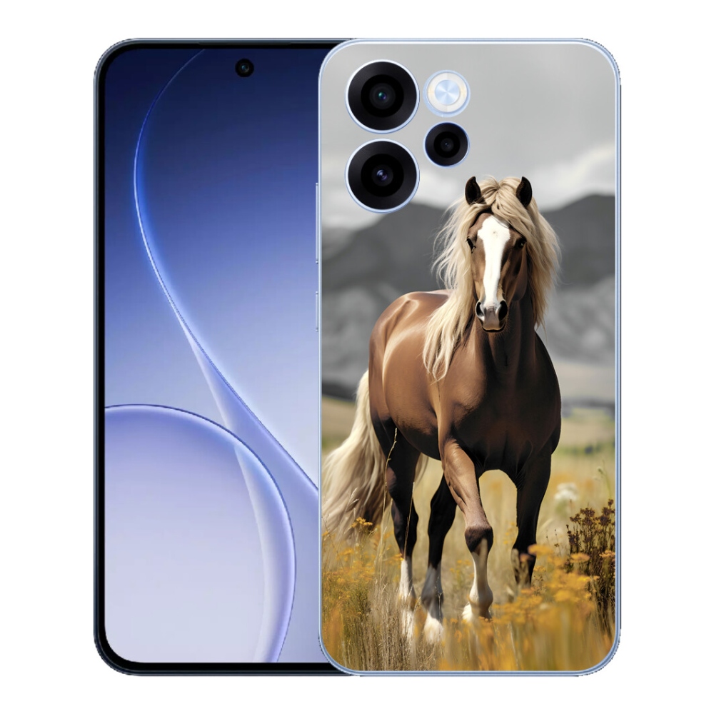 Gélový kryt mmCase na Oppo Reno 15 FS 5G - hnedý kôň 1