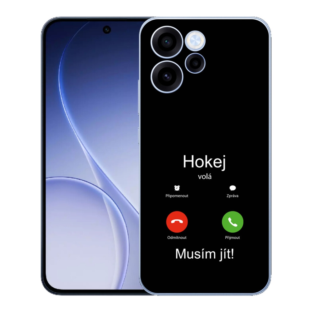 Gélový kryt mmCase na Oppo Reno 15 FS 5G - hokej volá čierne pozadie
