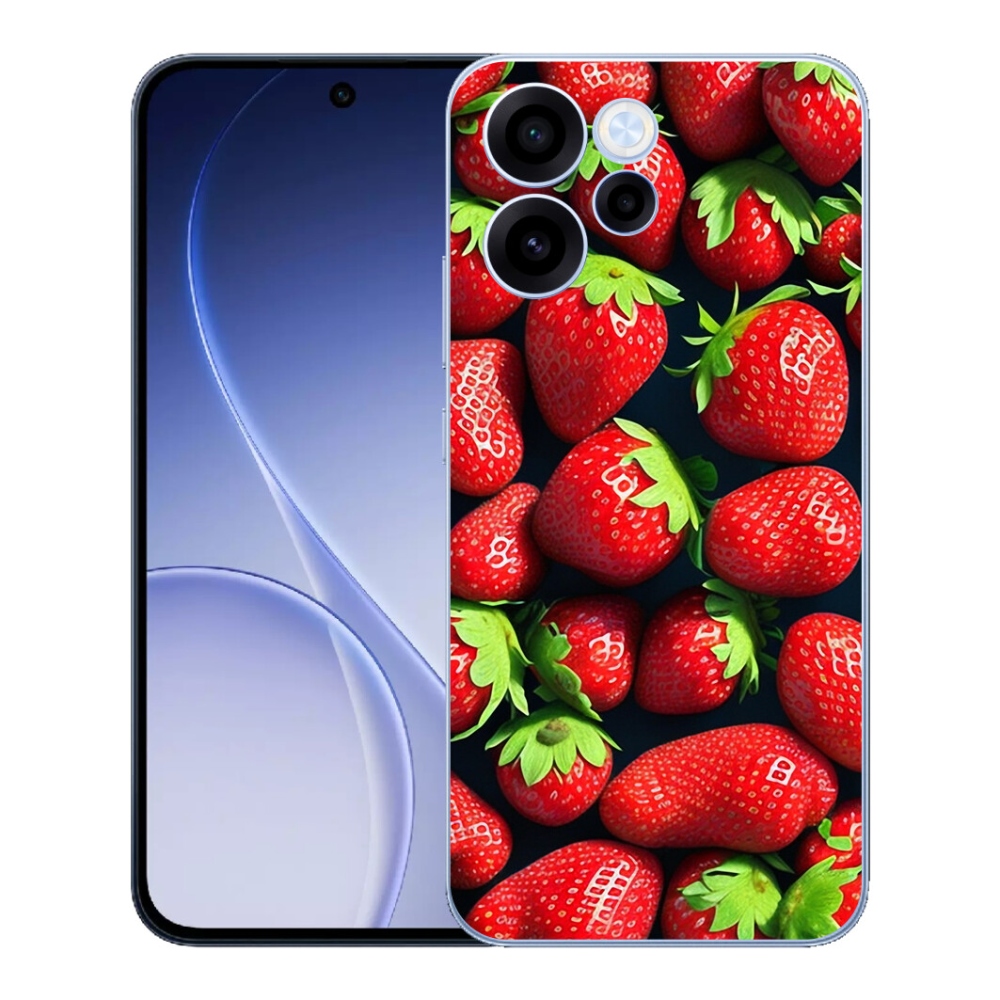 Gélový kryt mmCase na Oppo Reno 15 FS 5G - jahody