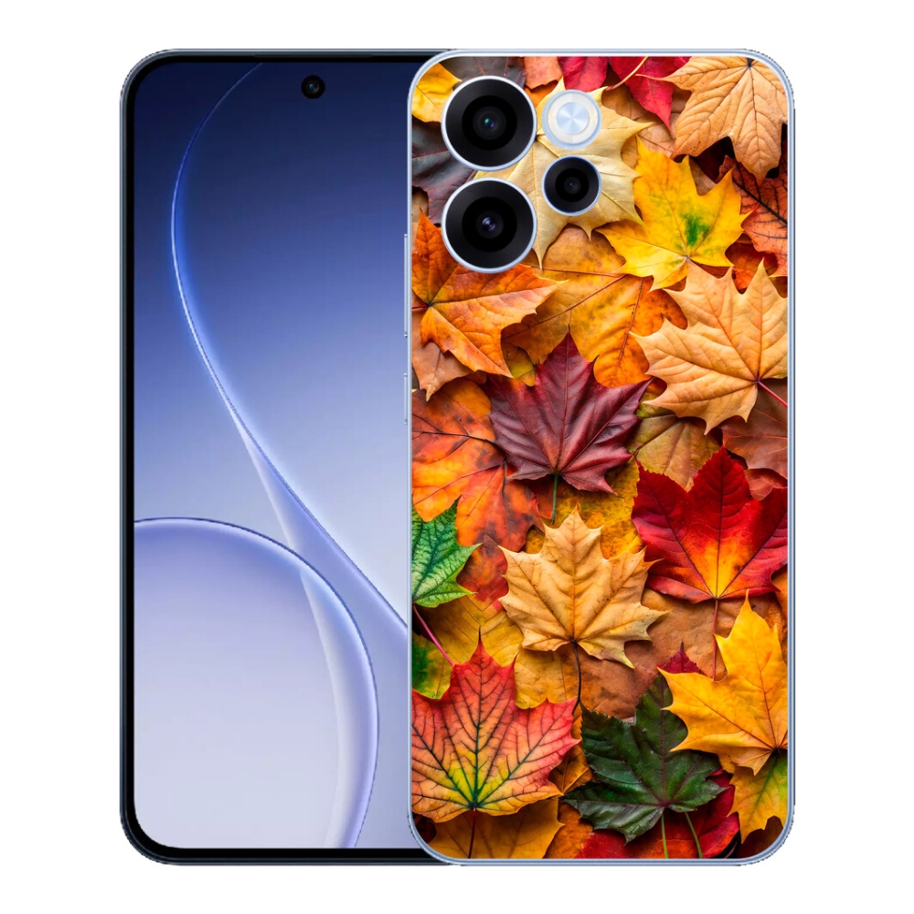 Gélový kryt mmCase na Oppo Reno 15 FS 5G - javorové listy 2