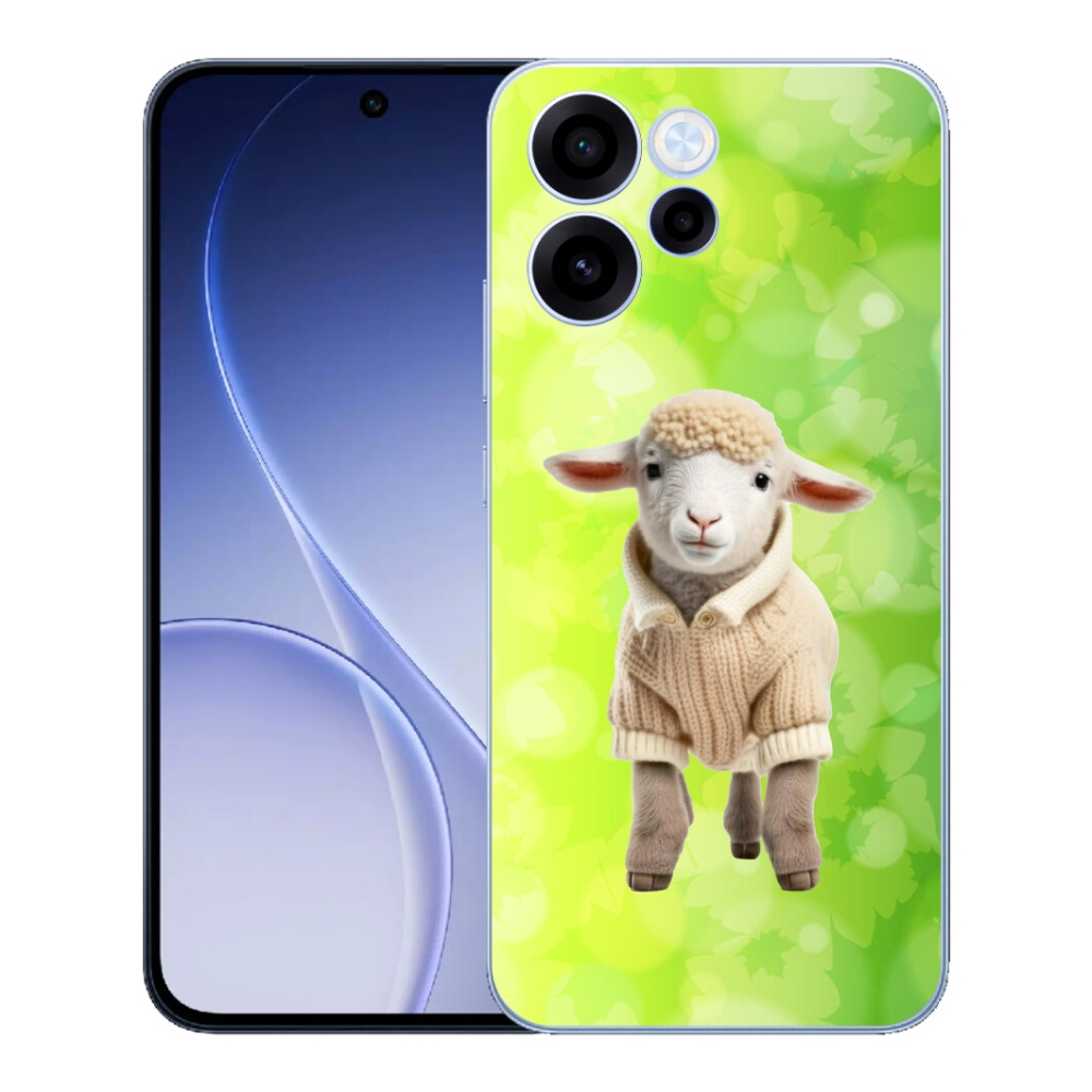 Gélový kryt mmCase na Oppo Reno 15 FS 5G - jahňa vo svetri