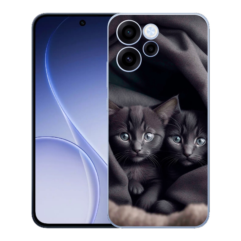 Gélový kryt mmCase na Oppo Reno 15 FS 5G - mačacie duo