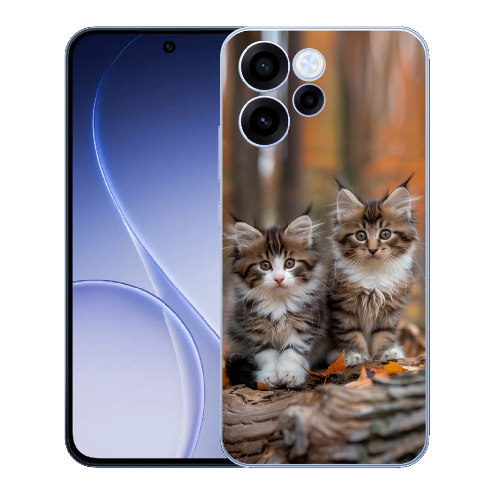 Gélový kryt mmCase na Oppo Reno 15 FS 5G - mačacie duo 3