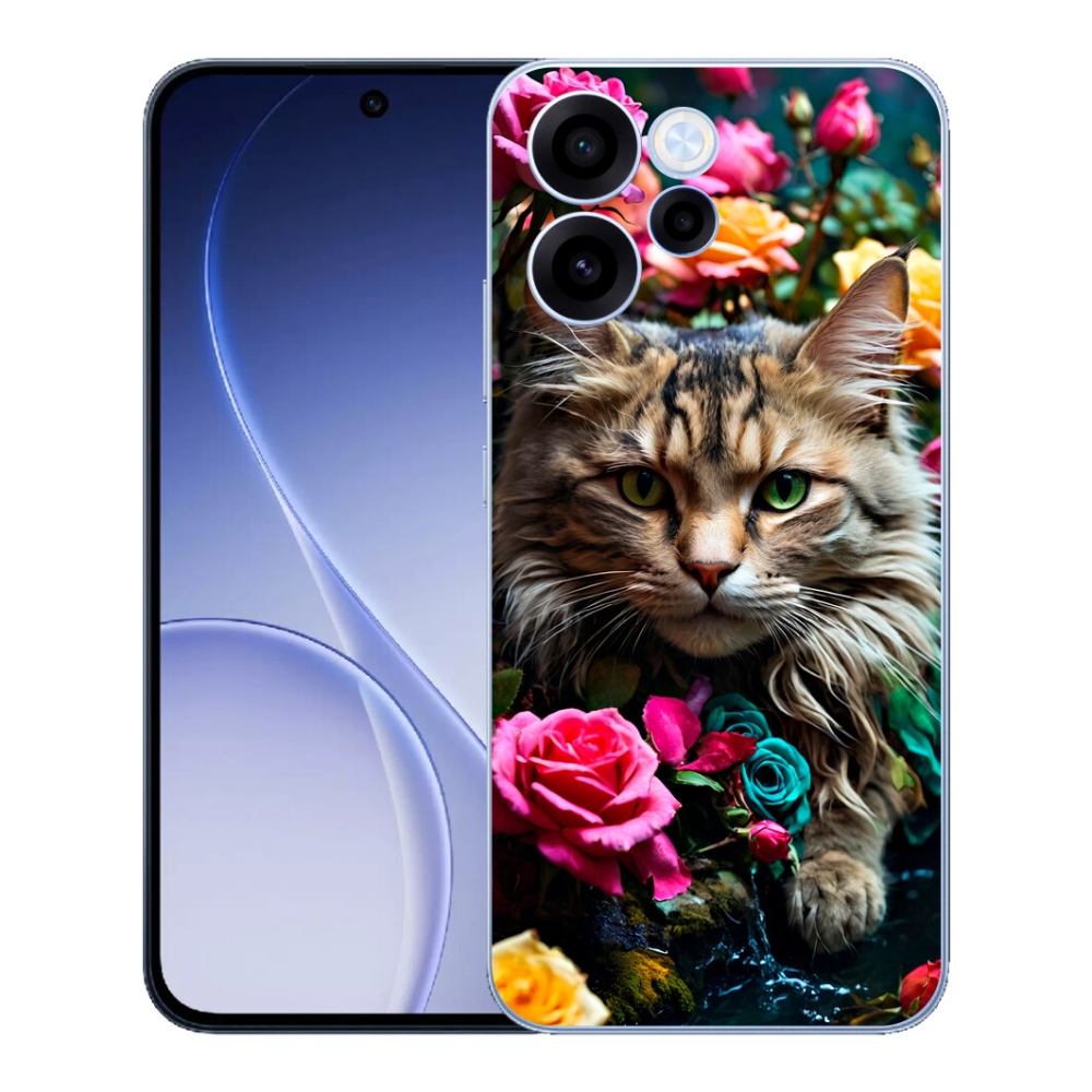 Gélový kryt mmCase na Oppo Reno 15 FS 5G - mačacie pohľad 2