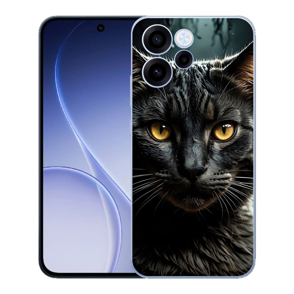 Gélový kryt mmCase na Oppo Reno 15 FS 5G - mačacie pohľad 3