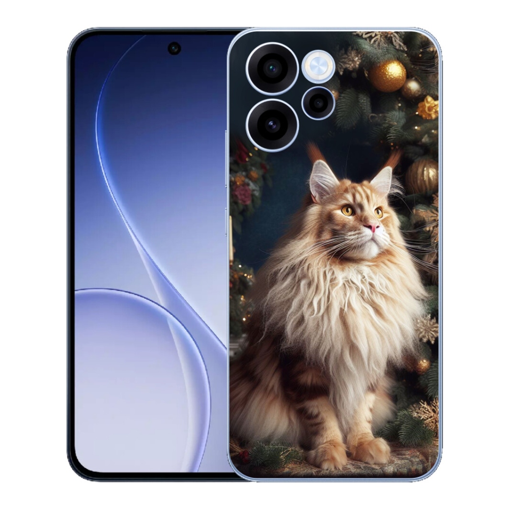 Gélový kryt mmCase na Oppo Reno 15 FS 5G - mačka pri stromčeku