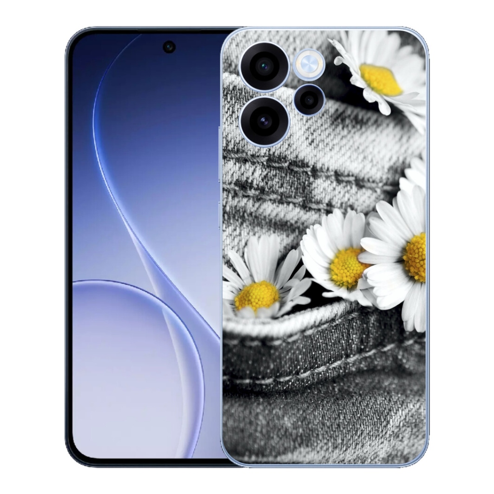 Gélový kryt mmCase na Oppo Reno 15 FS 5G - margarétky