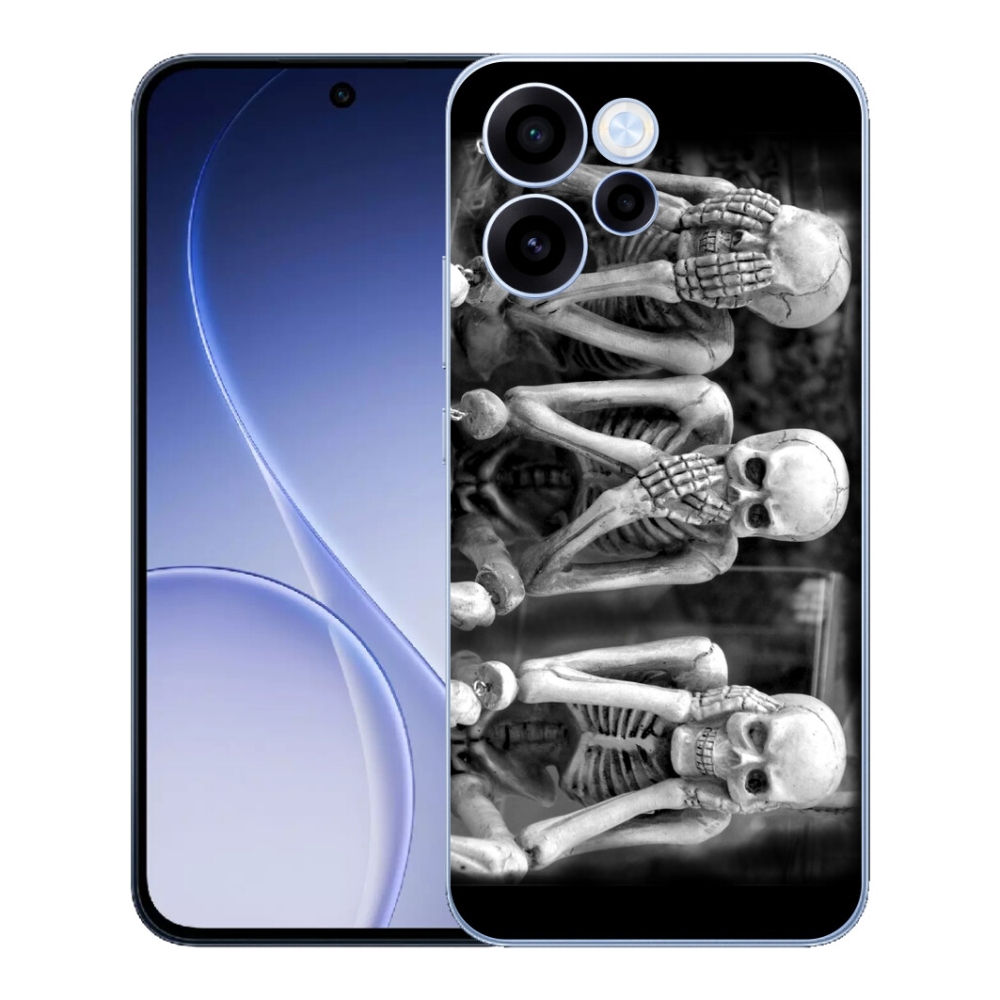 Gélový kryt mmCase na Oppo Reno 15 FS 5G - kostlivci