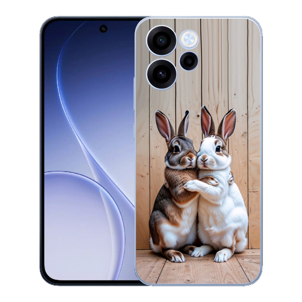 Gélový kryt mmCase na Oppo Reno 15 FS 5G - králičie pár