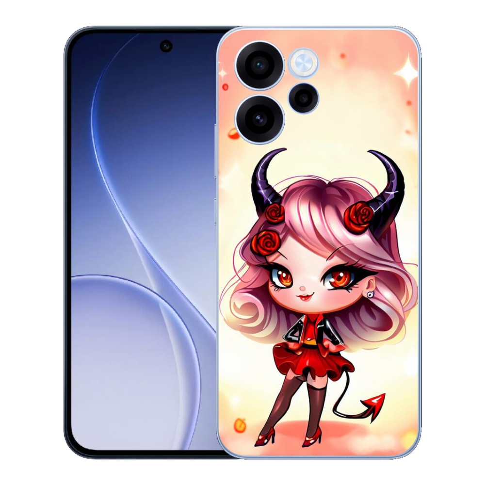Gélový kryt mmCase na Oppo Reno 15 FS 5G - kreslená čertica