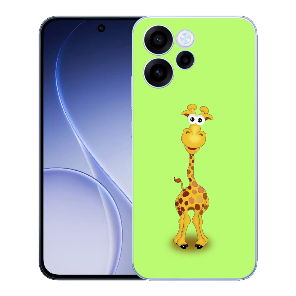 Gélový kryt mmCase na Oppo Reno 15 FS 5G - kreslená žirafa