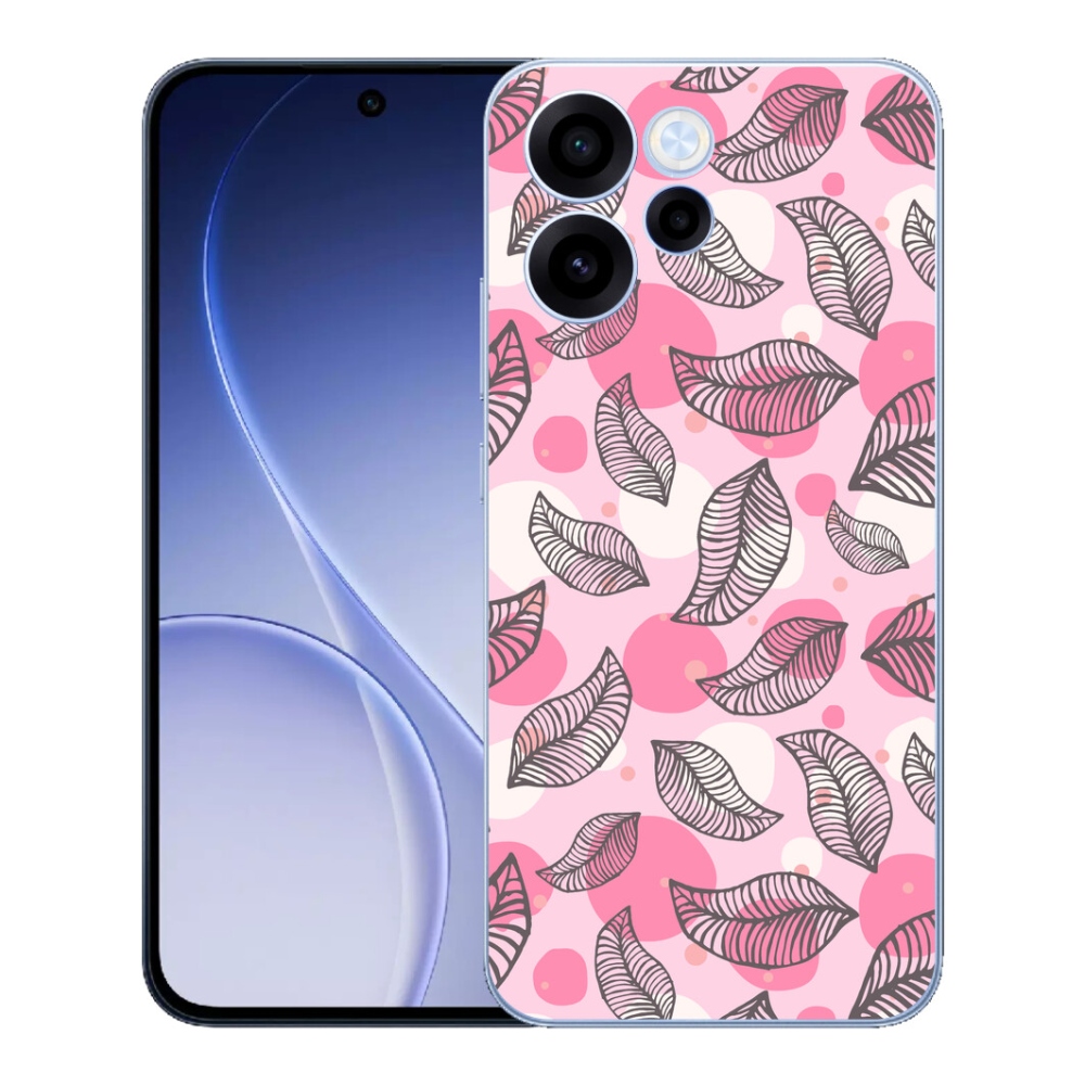 Gélový kryt mmCase na Oppo Reno 15 FS 5G - kreslené padajúce listy