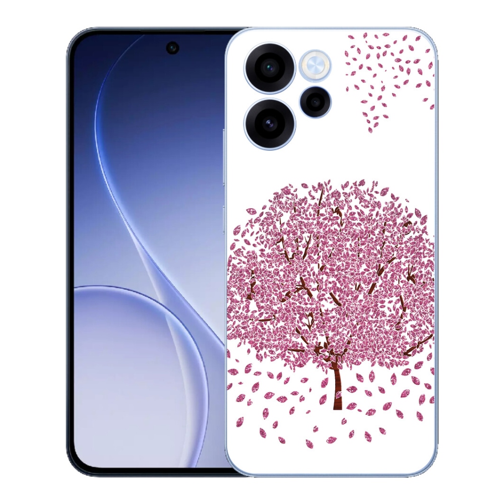 Gélový kryt mmCase na Oppo Reno 15 FS 5G - kreslený strom s listami