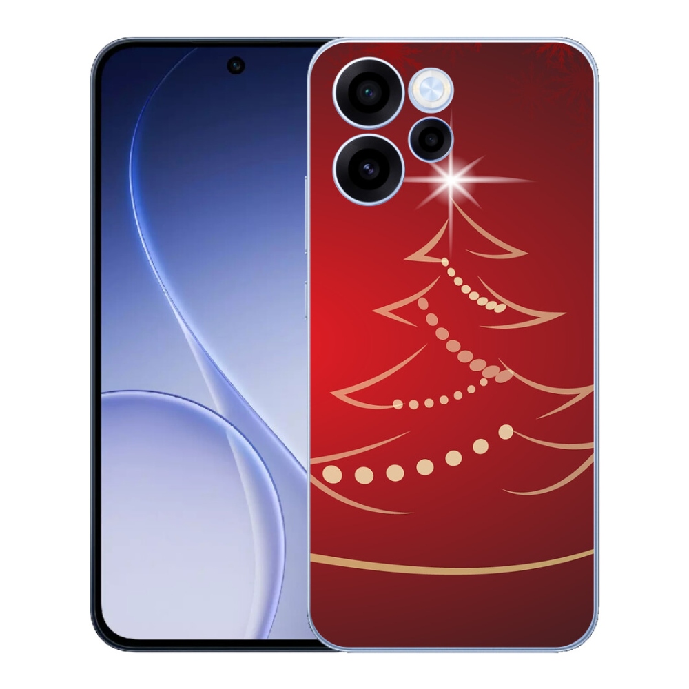 Gélový kryt mmCase na Oppo Reno 15 FS 5G - kreslený vianočný stromček