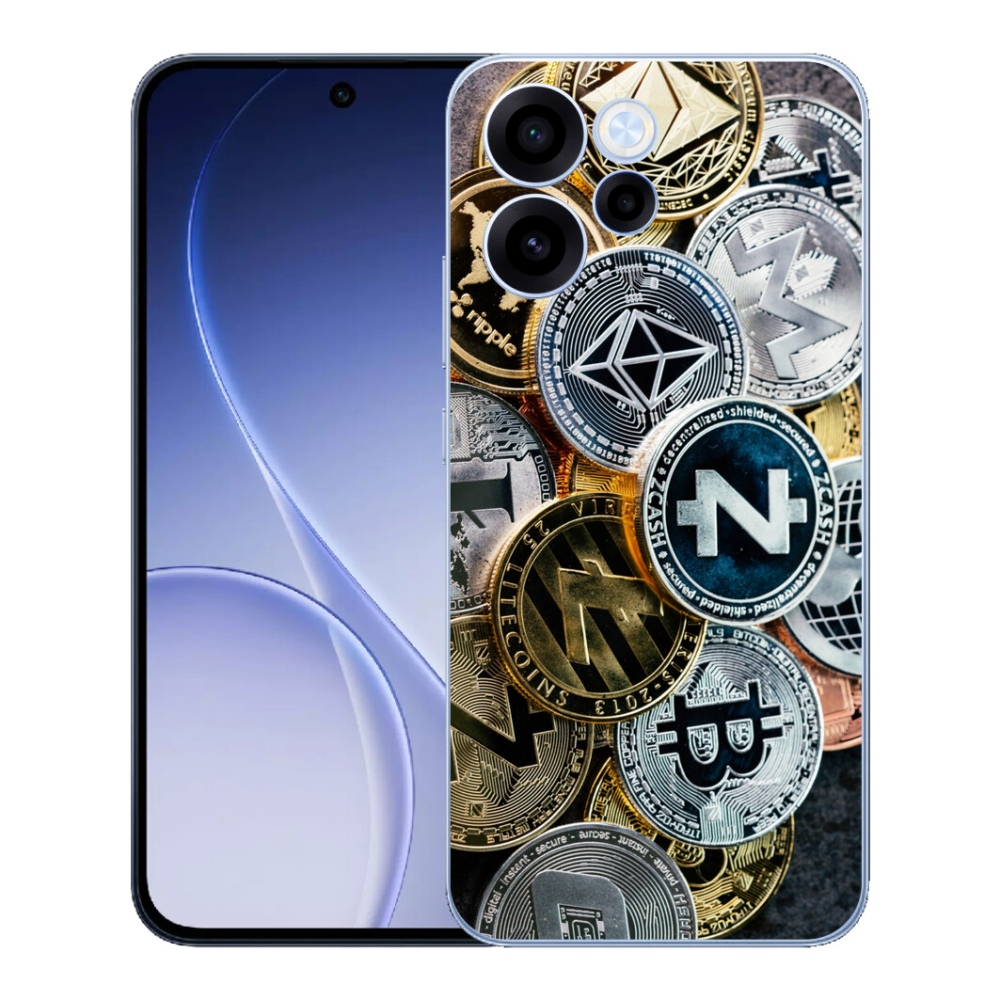 Gélový kryt mmCase na Oppo Reno 15 FS 5G - kryptomeny
