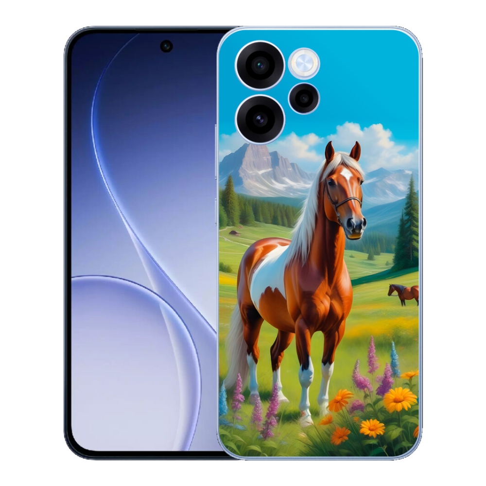 Gélový kryt mmCase na Oppo Reno 15 FS 5G - kôň na lúke