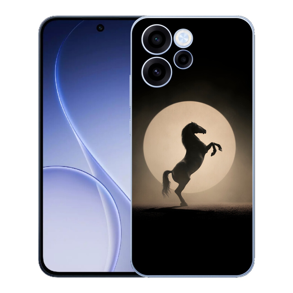 Gélový kryt mmCase na Oppo Reno 15 FS 5G - kôň v siluete