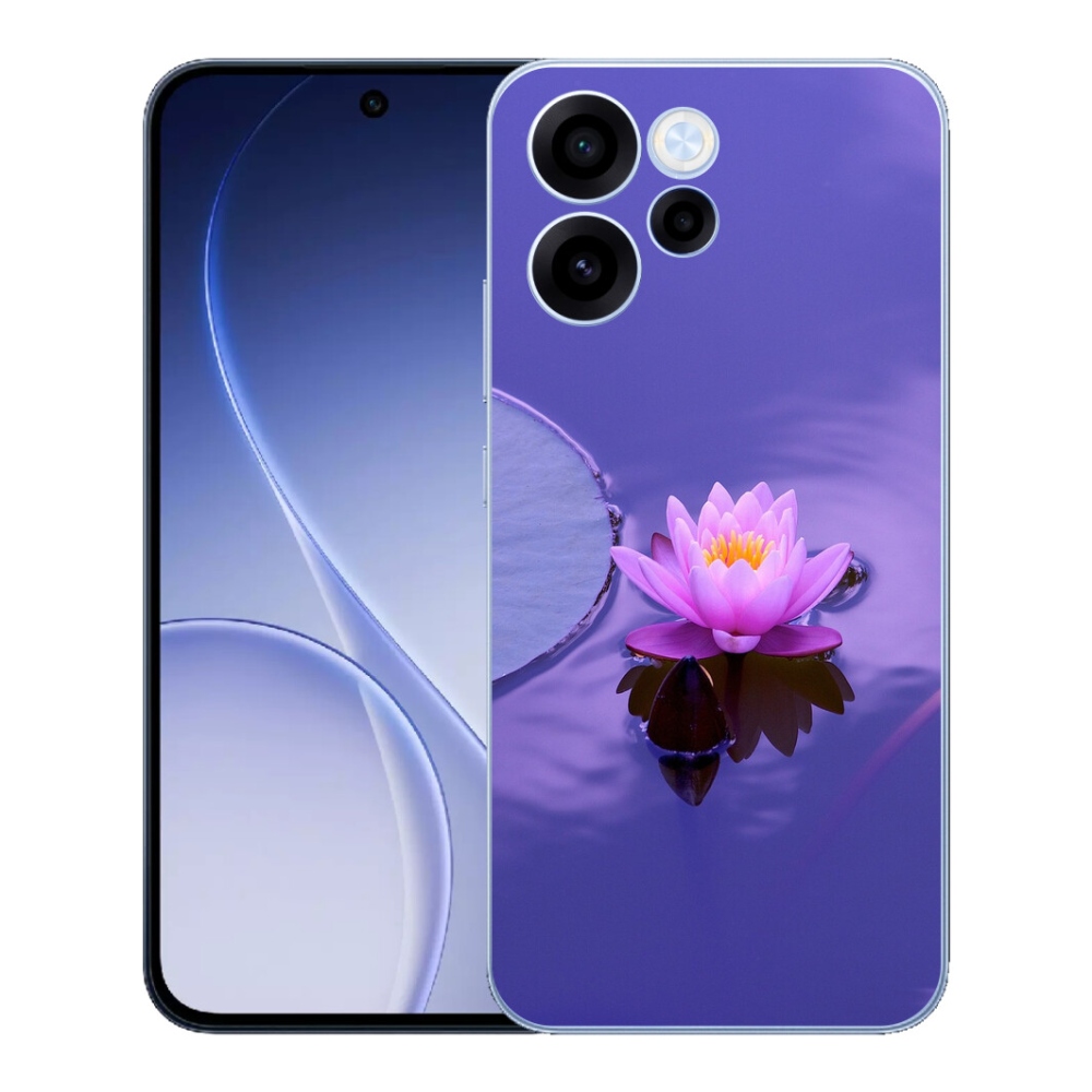 Gélový kryt mmCase na Oppo Reno 15 FS 5G - kvet na hladine