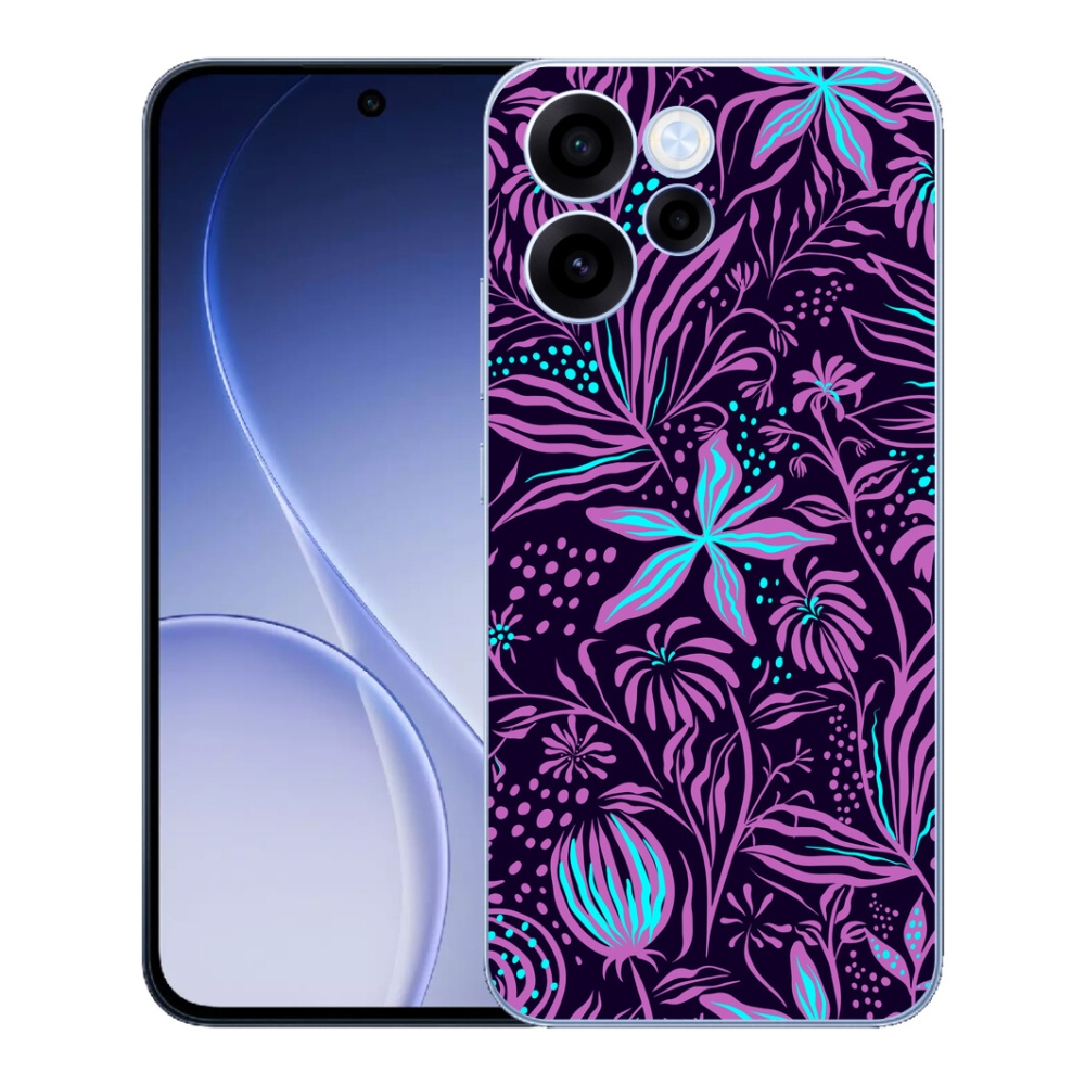 Gélový kryt mmCase na Oppo Reno 15 FS 5G - kvety 2