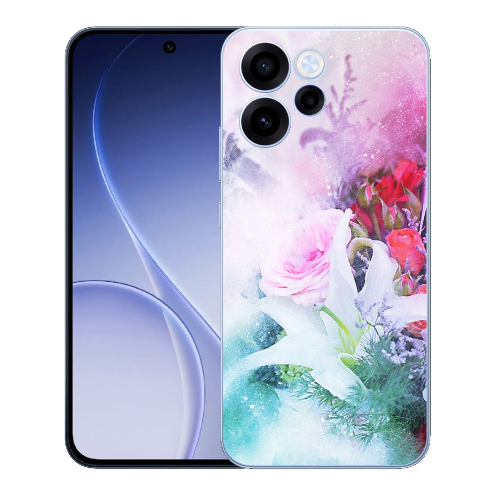 Gélový kryt mmCase na Oppo Reno 15 FS 5G - kvety 4