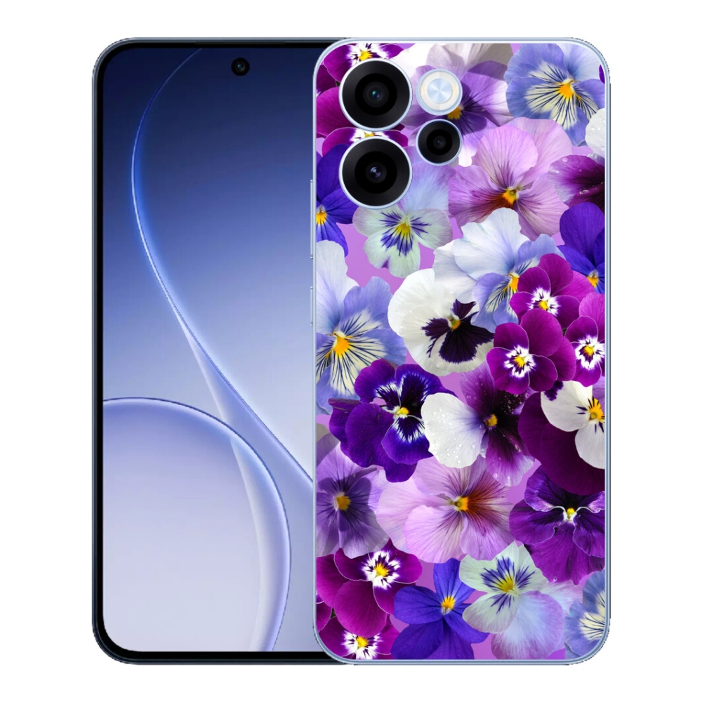 Gélový kryt mmCase na Oppo Reno 15 FS 5G - kvety 9