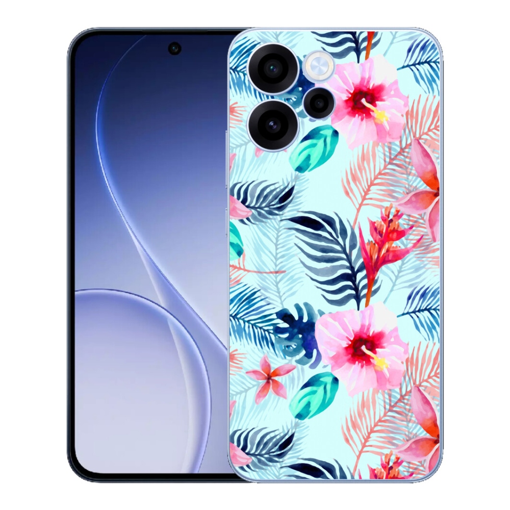 Gélový kryt mmCase na Oppo Reno 15 FS 5G - kvety