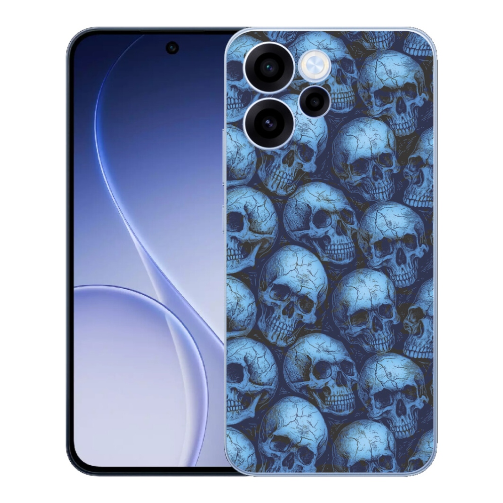 Gélový kryt mmCase na Oppo Reno 15 FS 5G - lebky